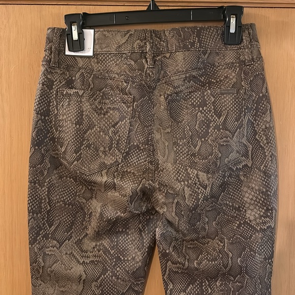 White House Black Market WHBM High Rise Skinny Ankle Coated Snake New 4P Petite - Picture 5 of 11